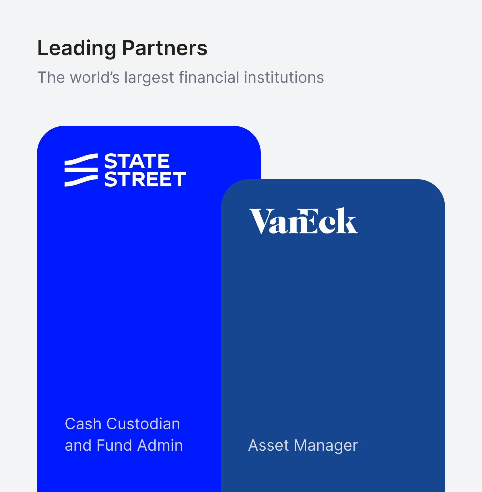 Leading Partners - The world's largest financial institutions
