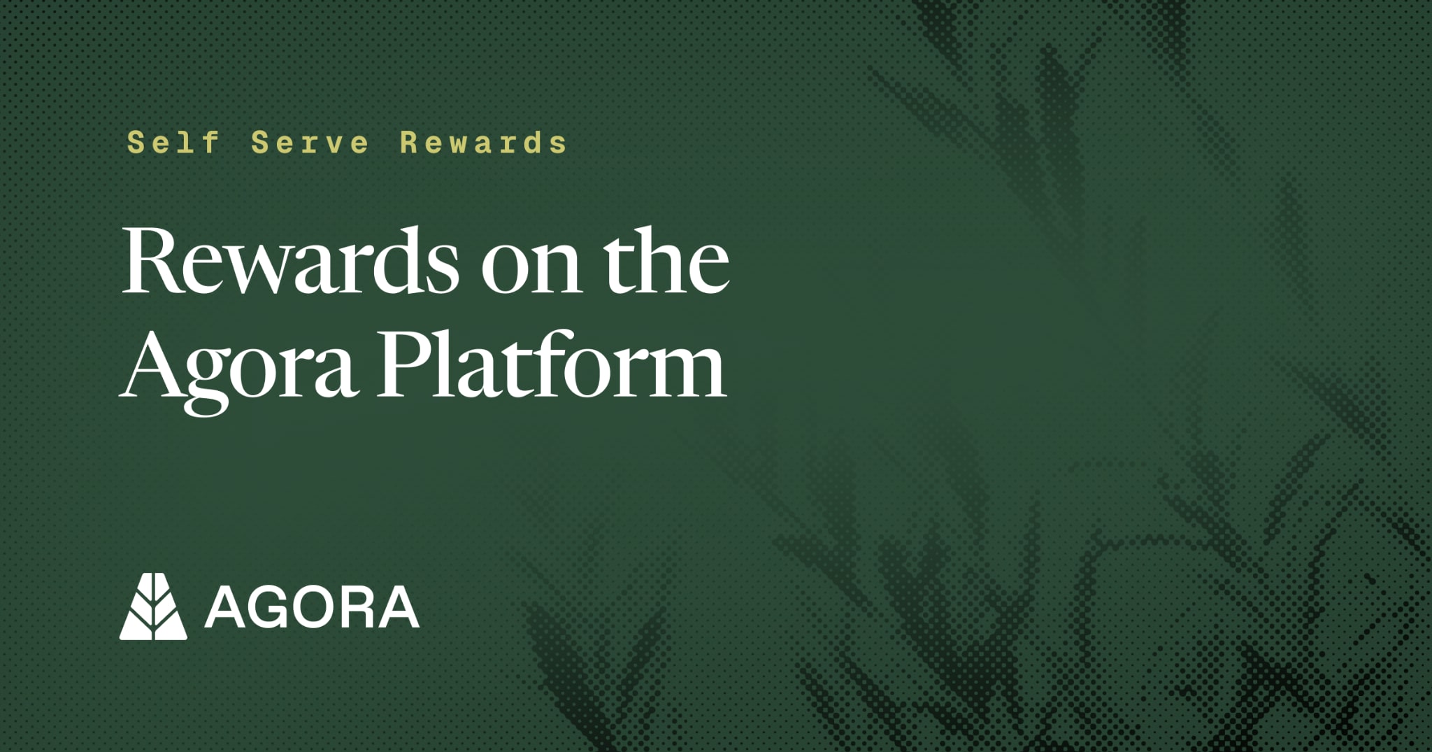 Self Serve Rewards: Rewards on the Agora Platform