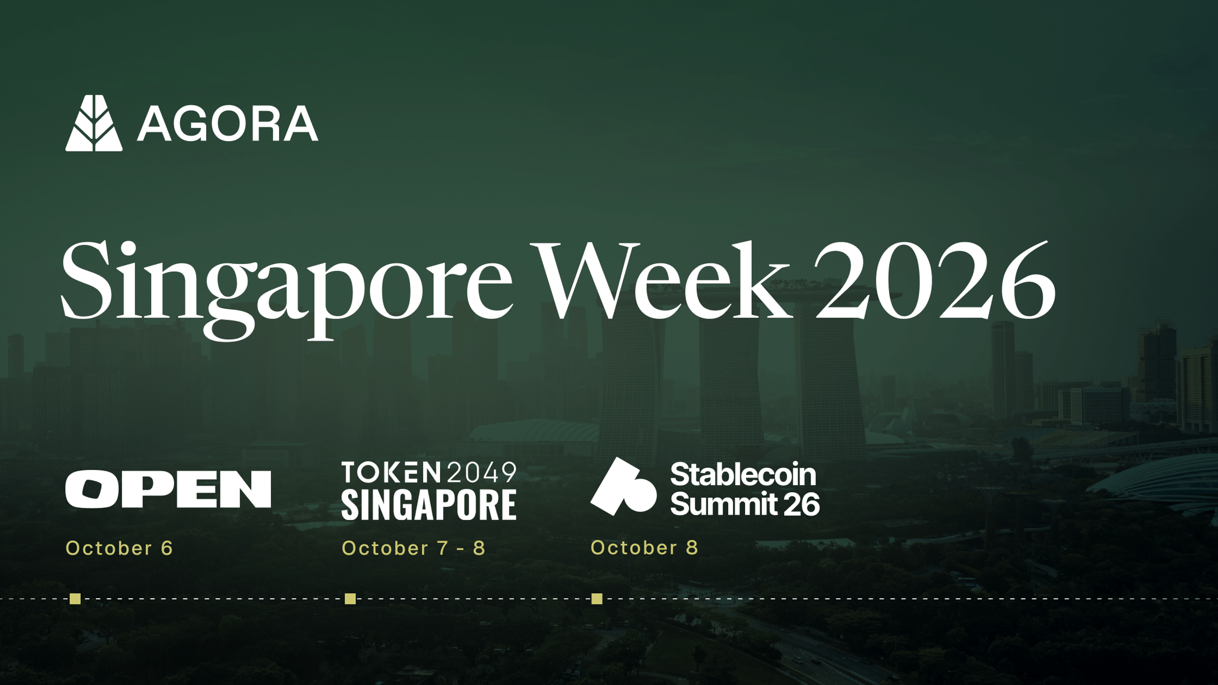 Singapore Week 2026: Monad OPEN on October 6, TOKEN2049 Singapore on October 7 to 8, and Stablecoin Summit 26 on October 8